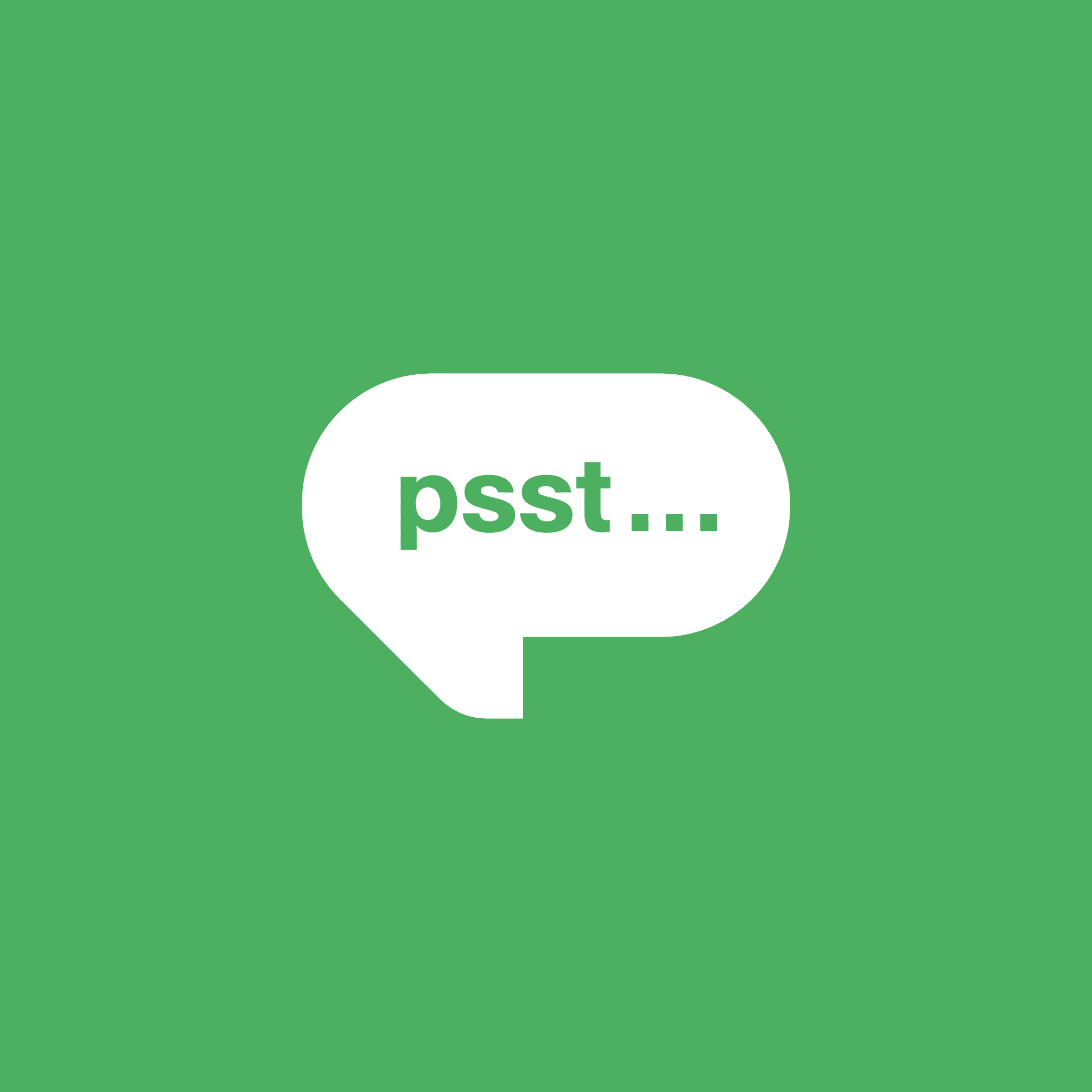 Icon Sprechblase «psst…»